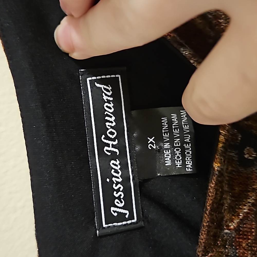 Jessica Howard black Paisley print dress. NWT - Picture 3 of 7